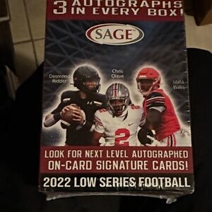 Sage Low Series Football Cards with Autographs